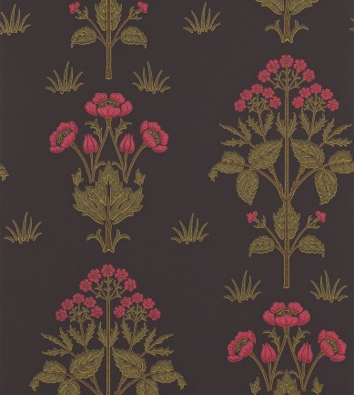 William Morris Meadow Street Charcoal/Rose tapéta - Paisley Home