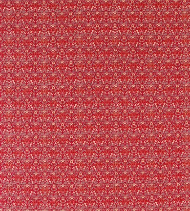 William Morris Eye Bright Red textil