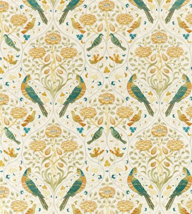 William Morris Seasons By May Embroidery Sea Glass - Brick textil