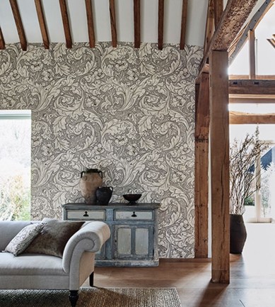 William Morris Pure Bachelors Button Linen/Coral tapéta - Paisley Home