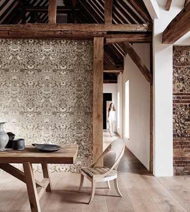 William Morris Pure Lodden Charcoal/Gold tapéta - Paisley Home