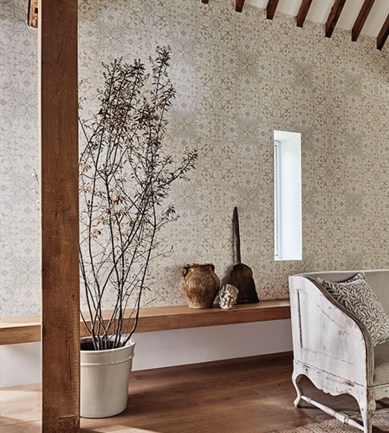 William Morris Pure Net Ceiling Ecru/Linen tapéta - Paisley Home
