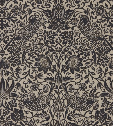 William Morris Pure Strawberry Thief Gilver/Graphite tapéta - Paisley Home