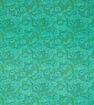 William Morris Bachelors Button Olive/Turquoise textil