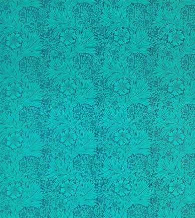 William Morris Marigold Navy/Turquoise textil