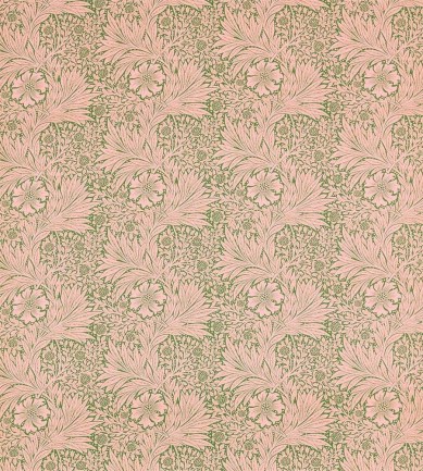 William Morris Marigold Olive/Pink textil