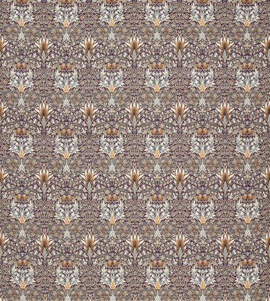 William Morris Snakeshead Velvet Mulberry-Saffron textil