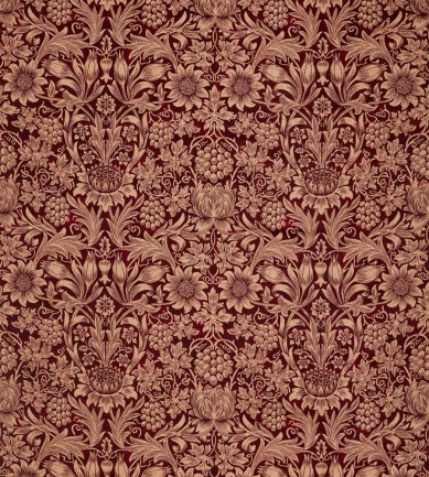 William Morris Sunflower Velvet Kermes-Birch textil