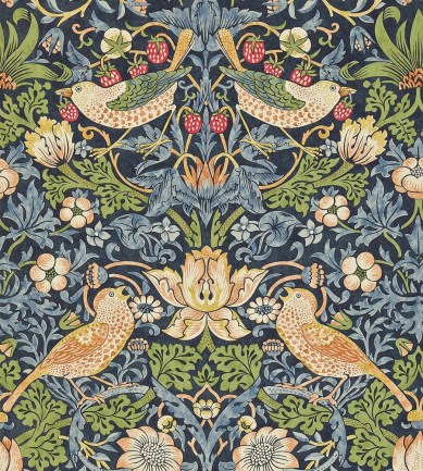 William Morris Strawberry Thief Indigo/Mineral tapéta - Paisley Home