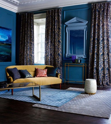 Zoffany Landseer Prussian Blue textil - Paisley Home