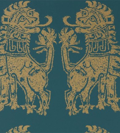 Zoffany Sicilian Lion Serpentine/Gold tapéta