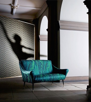 Zoffany Serpentine Anthracite textil - Paisley Home